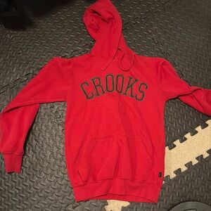 crooks & castles red hoodie